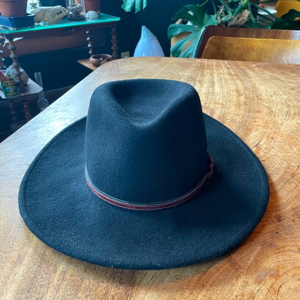 Black Wide Brim hat size M Stetson BOZEMAN